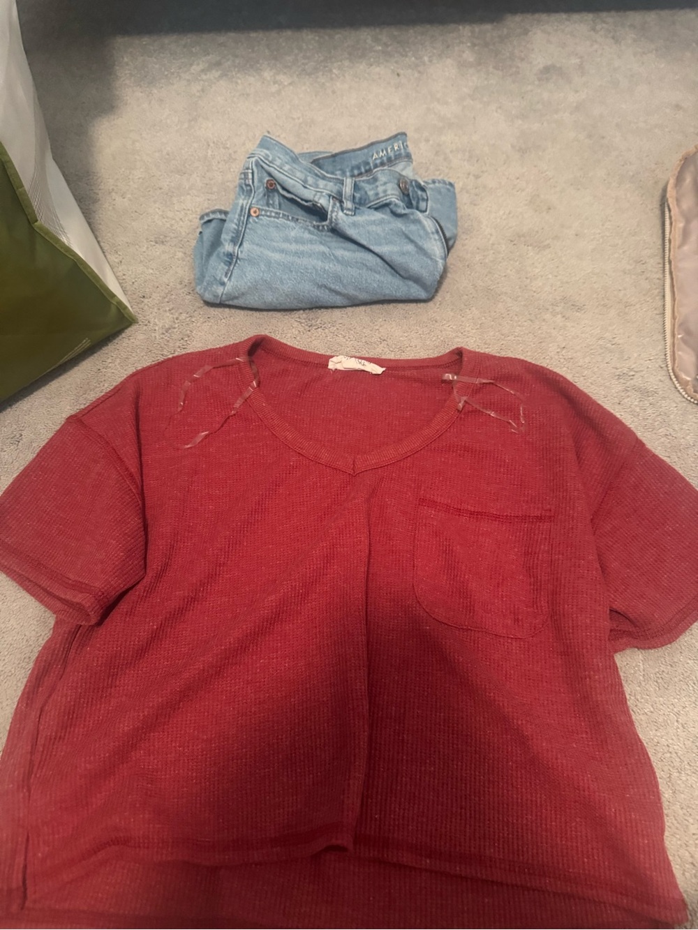 Women’s Short Sleeve Pocket Top - Red